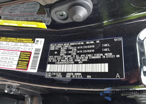 2024 Toyota Highlander Hybrid Xle Nightshade from USA, damaged, VIN 5TDKARAH4RS024990